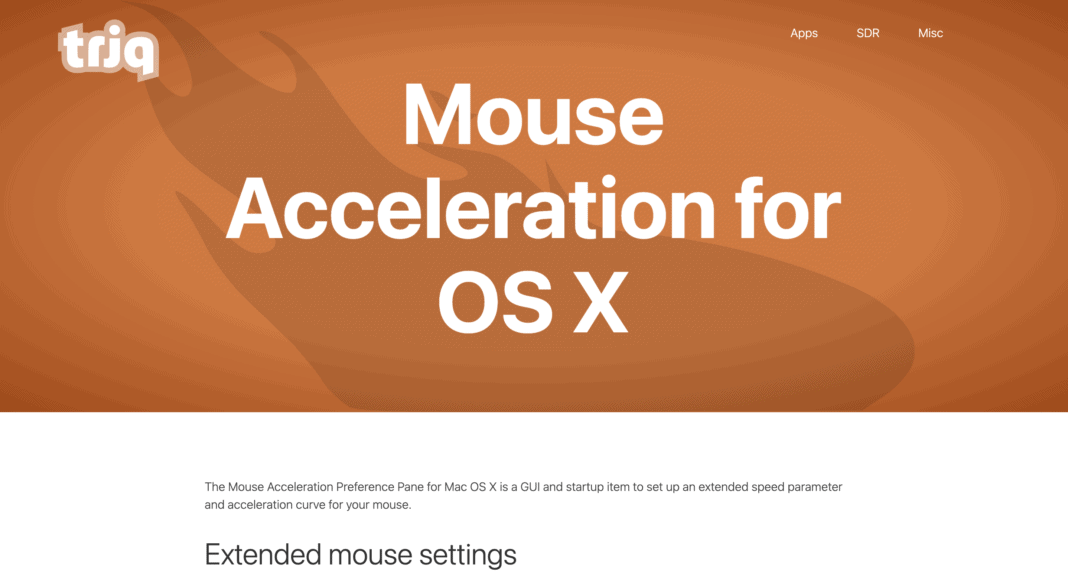 turn off mouse acceleration mac